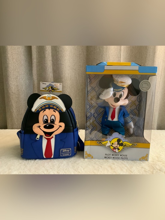 Disney Other - Loungefly Disney Mickey Mouse One : Walt’s Plane - Pilot Mickey Mouse & Plush